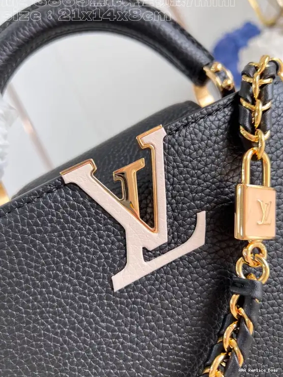 Aaa replica bags CAPUCINES VUITTON LOUIS MINI-21*14*8CM 0706